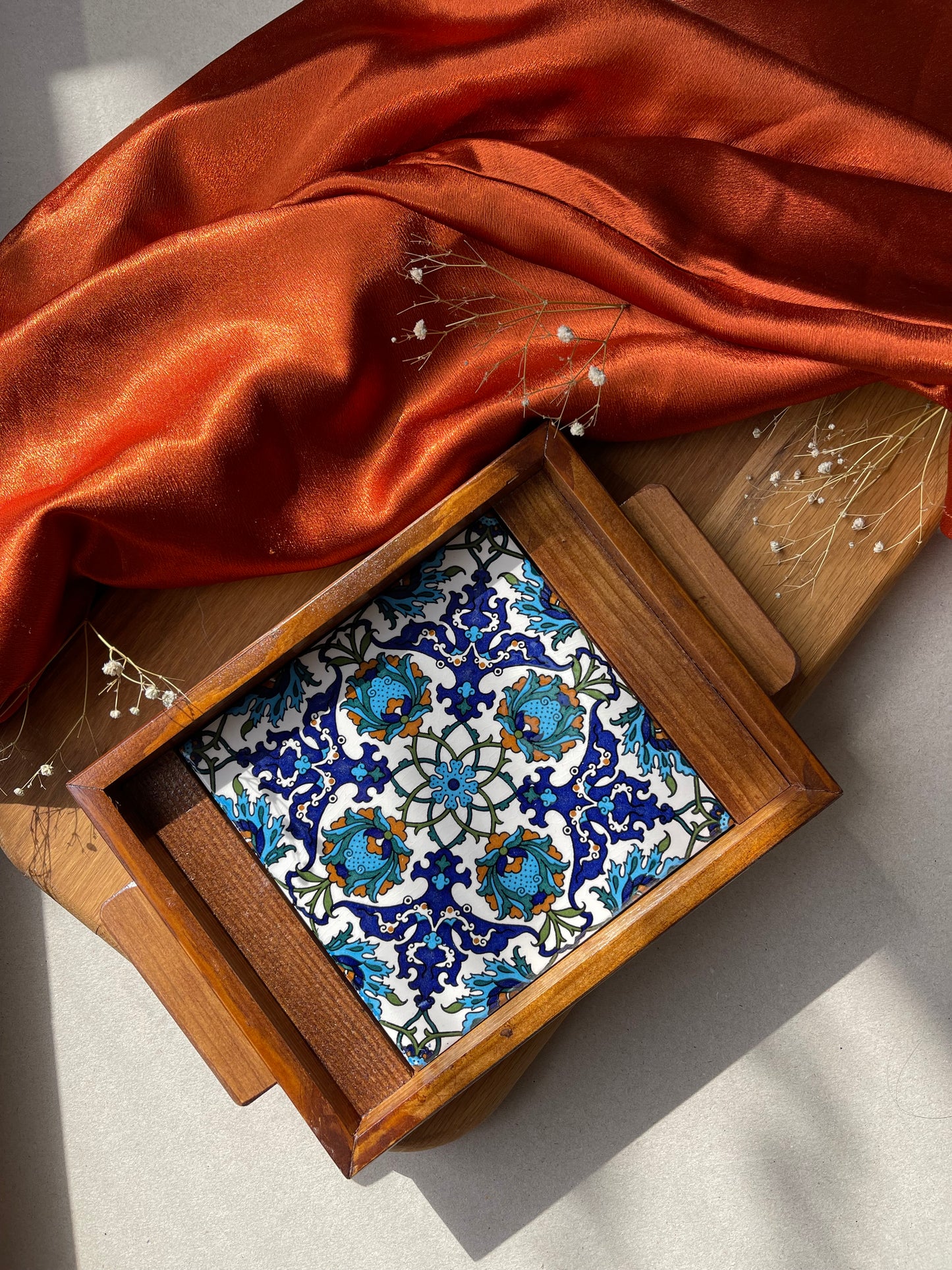 Blue Mini WOODEN TRAY