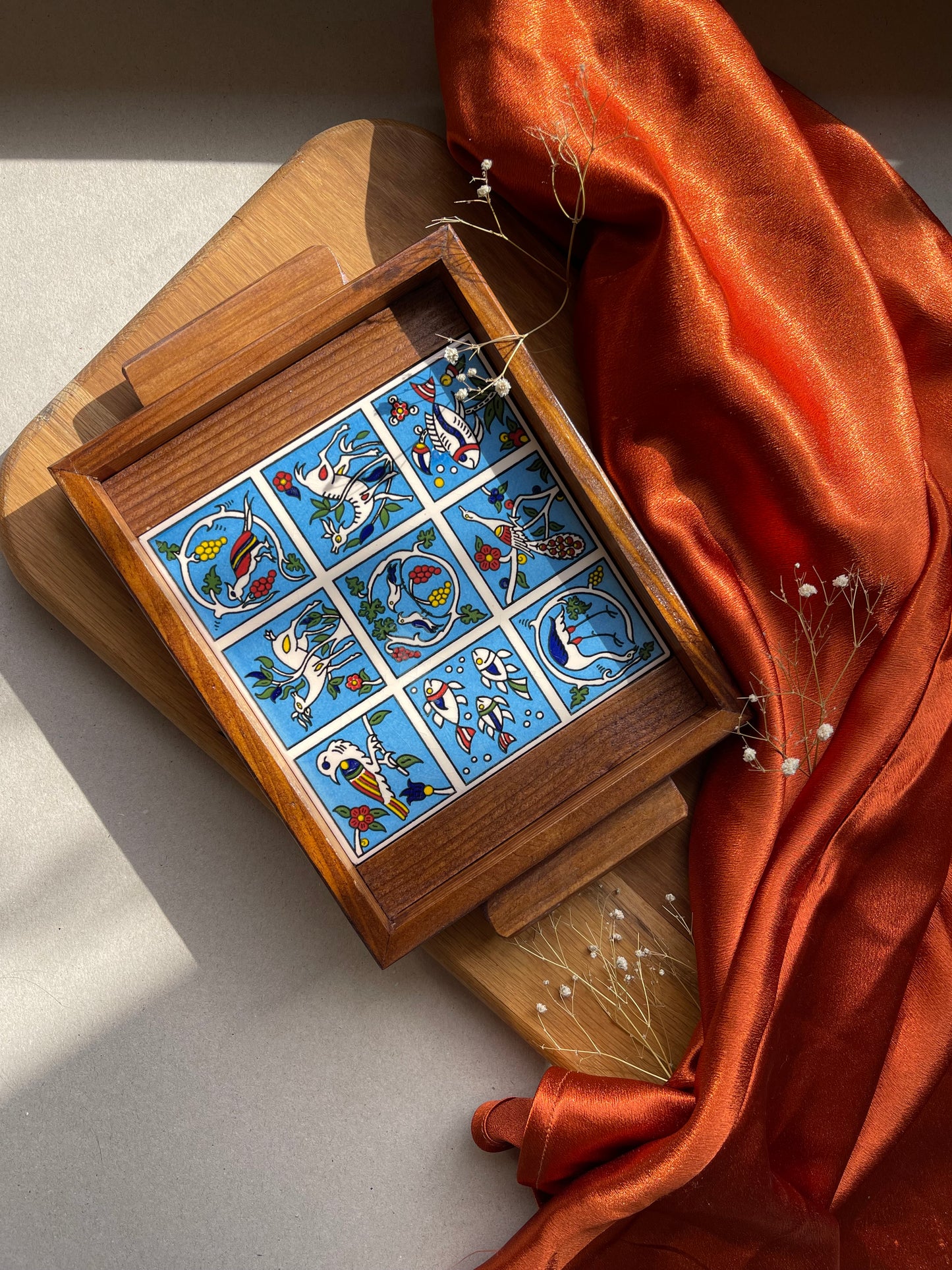 Blue Mini WOODEN TRAY