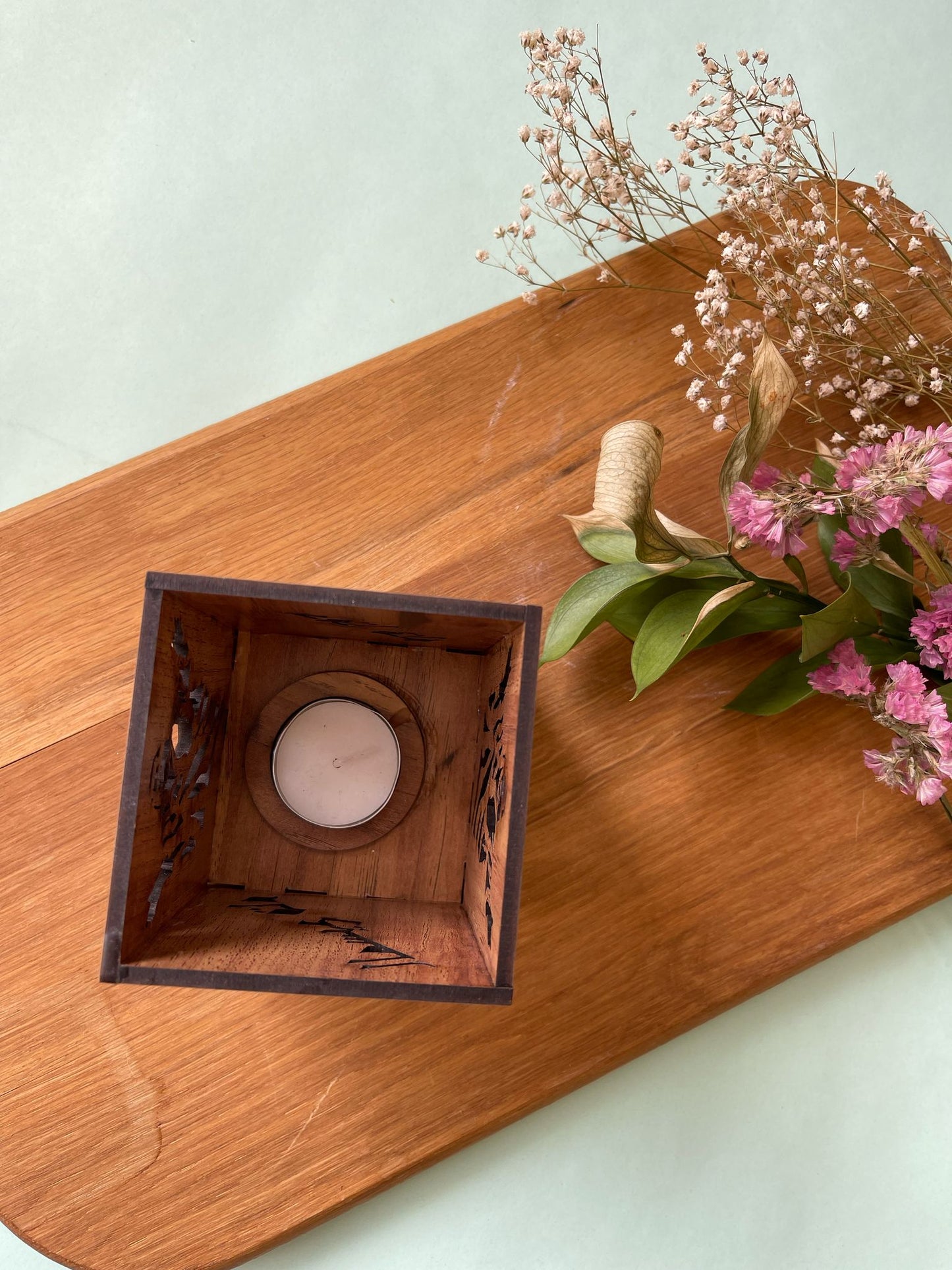 “He has risen indeed” Candle Holder
