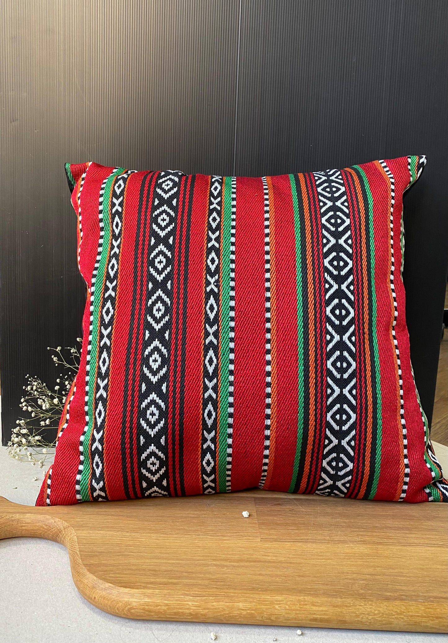 Colorful Tatreez Pillow Case 01