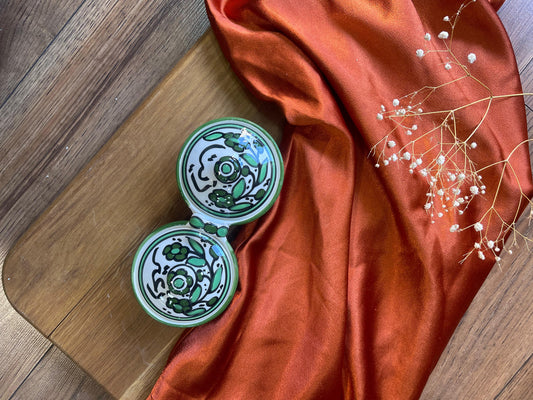 Zaatar and Olive Oil Ceramic Double Dish Set 2