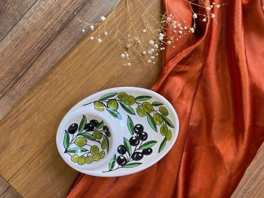 Oval Olive Oil and Zaatar Serving Dish 2