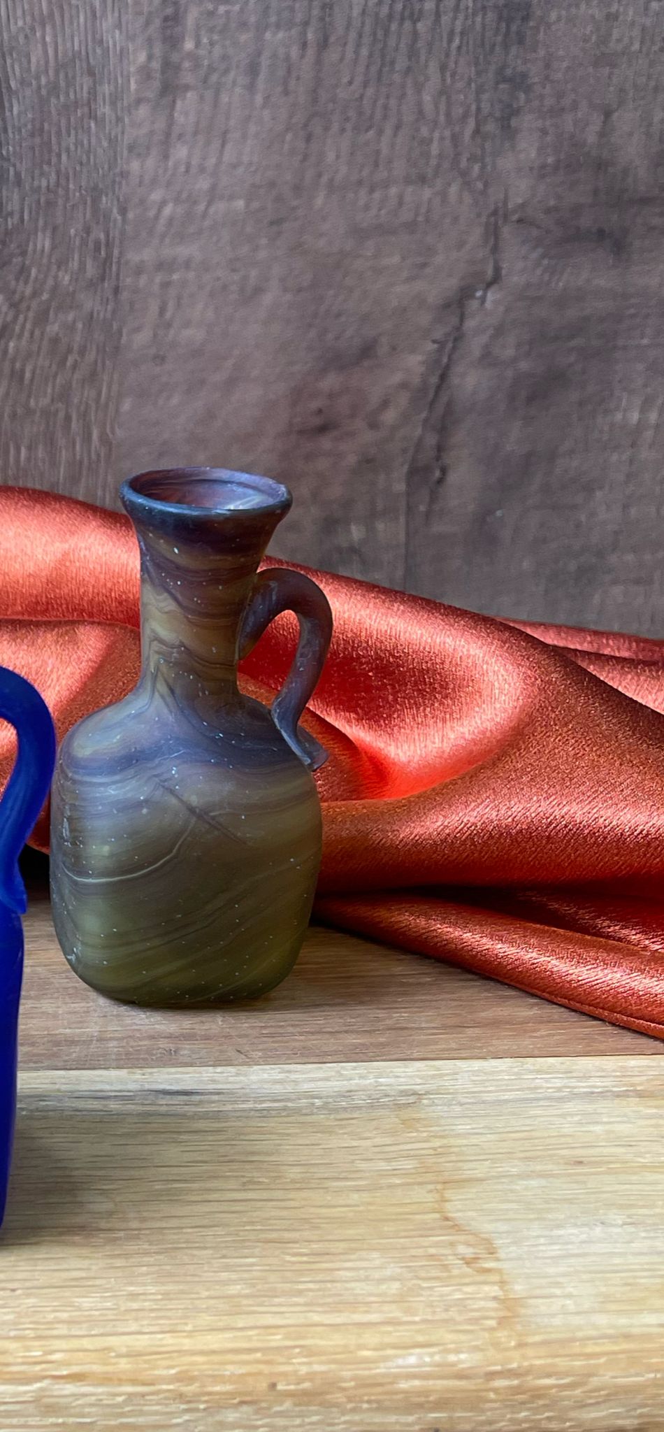 Tiny Blue Phoenician Glass Vase