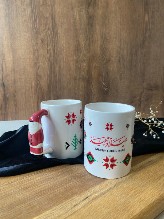 Christmas Designed Mug with Santa Hand 02