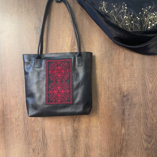 "Mama Naifeh" Leather Mini Tote-Bag