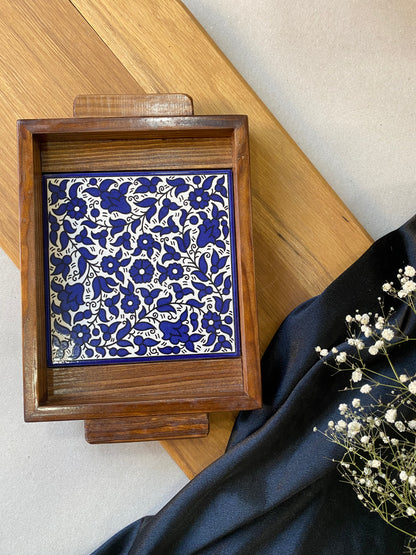 Blue Mini WOODEN TRAY