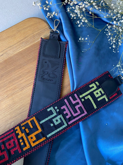 black Palestinian cities Leather belt