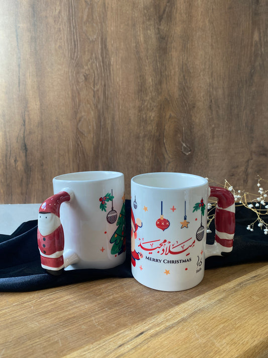 Christmas Designed Mug with Santa Hand 04