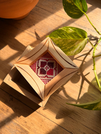 Small Wooden box with Tatreez