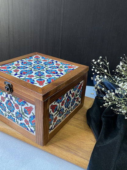 Large Ceramic Wood Box