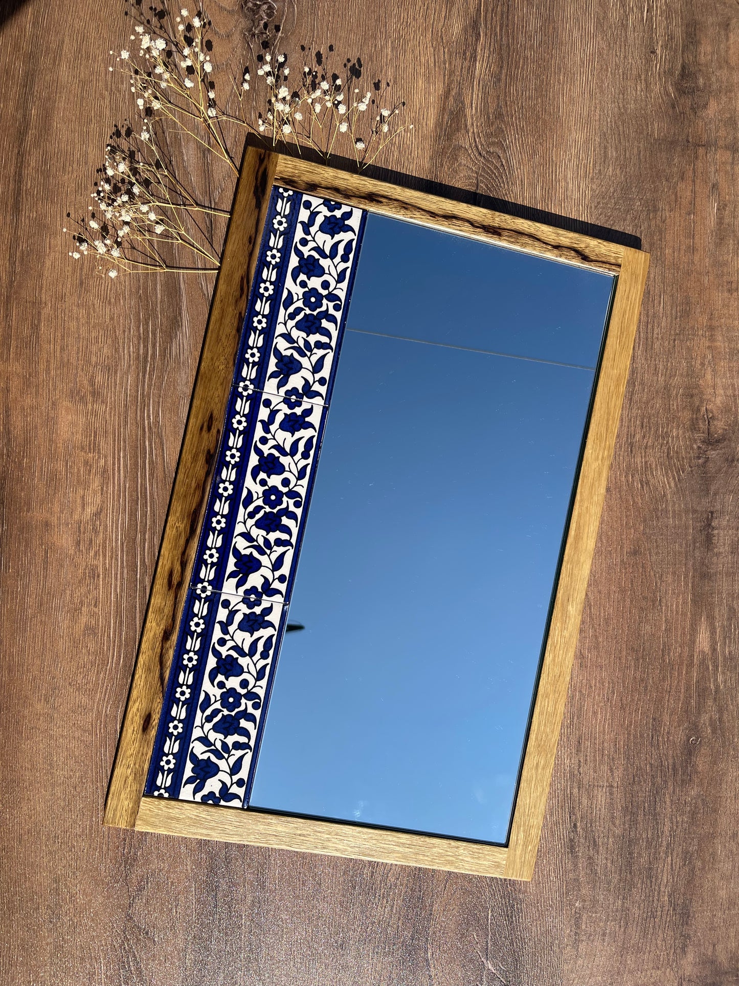 Large Mirror with Handcrafted Tile Detail 03