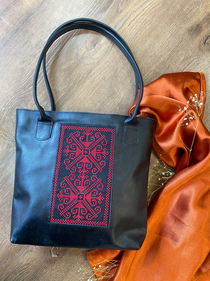 "Mama Naifeh" Leather Mini Tote-Bag