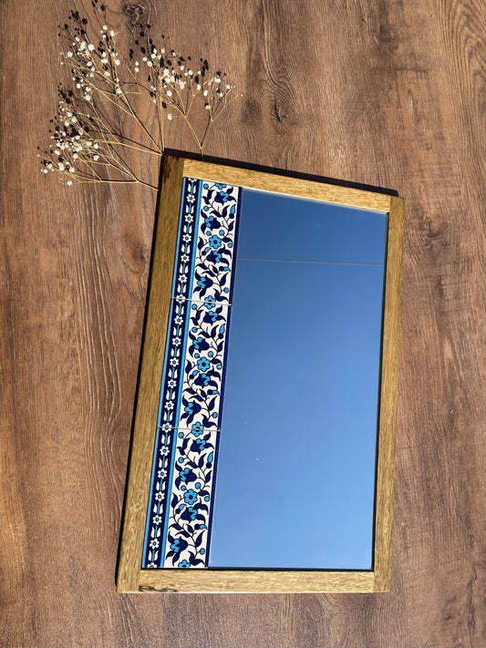 Large Mirror with Handcrafted Tile Detail 01