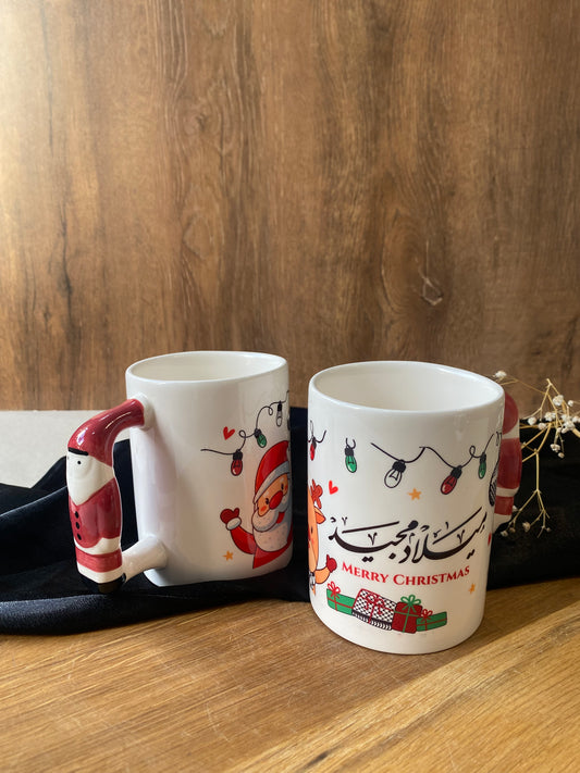 Christmas Designed Mug with Santa Hand 03