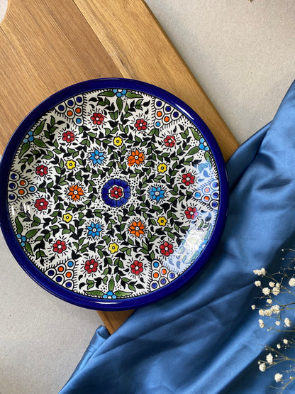 Flower Handpainted Ceramic Plate