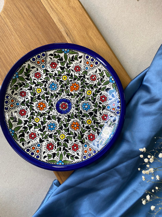 Flower Handpainted Ceramic Plate