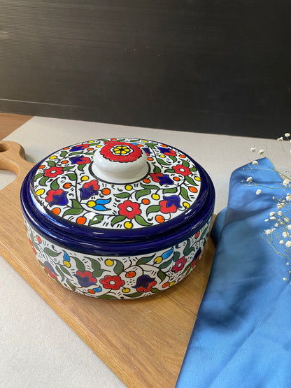 Large Bowl with a Lid Hebron Ceramic