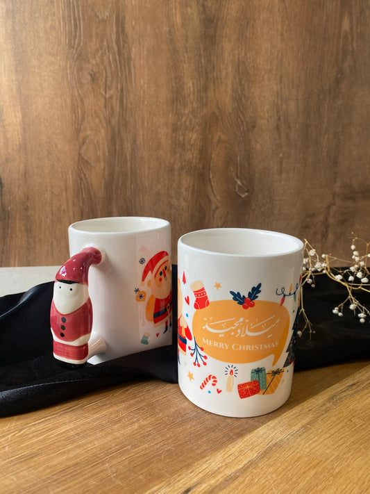 Christmas Designed Mug with Santa Hand 01