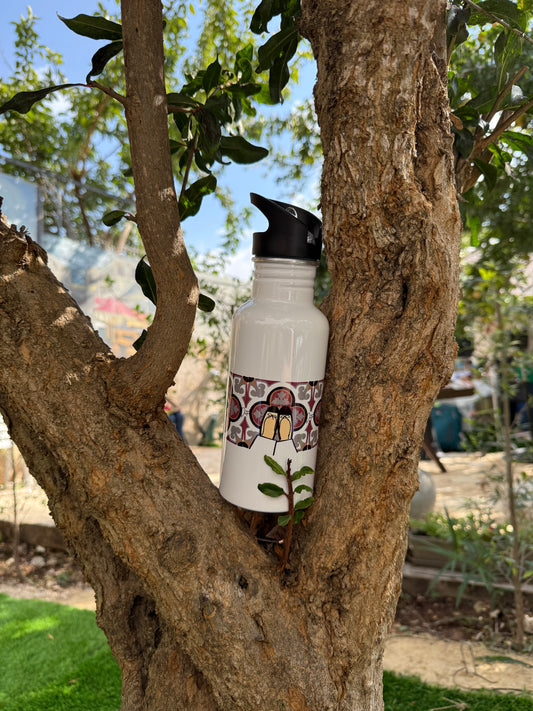 Steps Of Haifa Stainless Steel Water Bottle with Straw Lid
