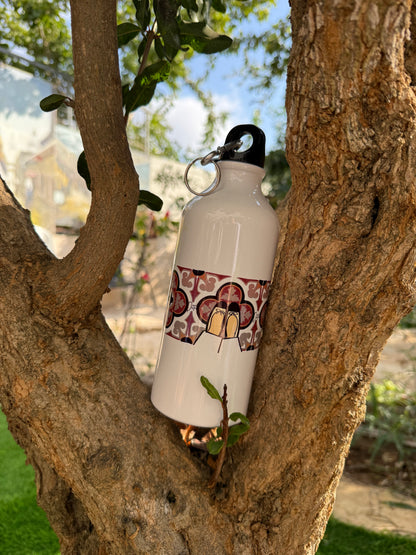 Steps Of Haifa Stainless Steel Water Bottle with carabiner lid