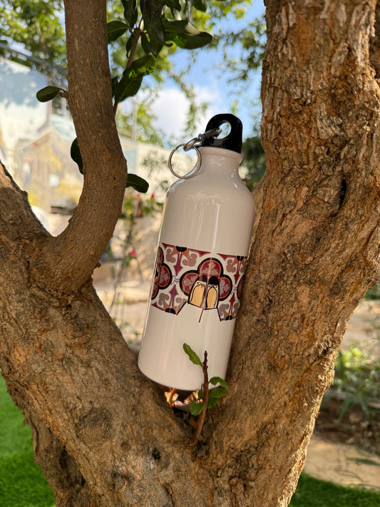 Steps Of Haifa Stainless Steel Water Bottle with carabiner lid