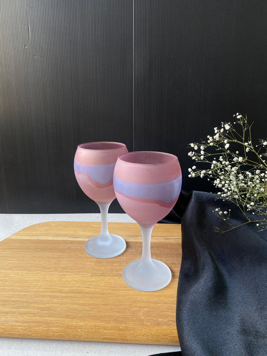 Pink Gazan Wine Glass