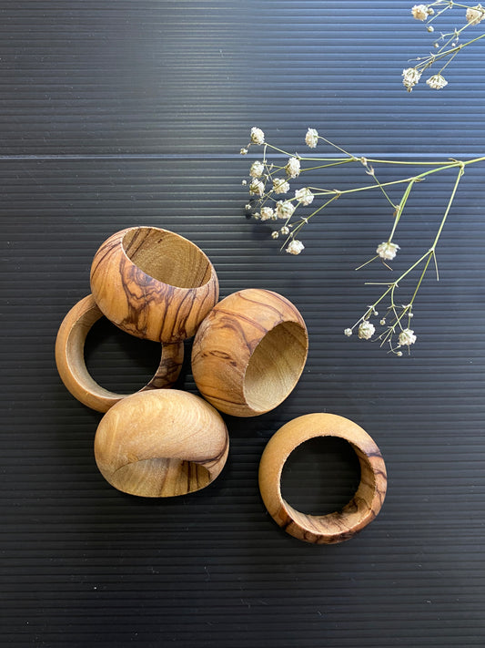 Olive Wood Napkin Rings