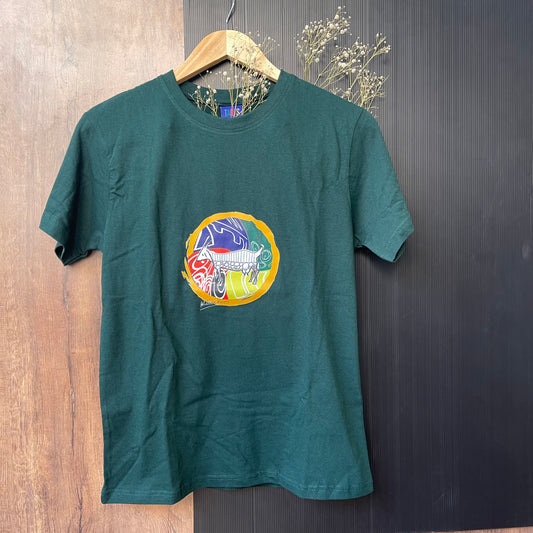 Green Black Goat Kids T-Shirt