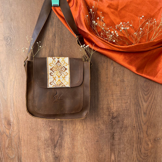 "Khalti Layal" Leather CrossBody Purse