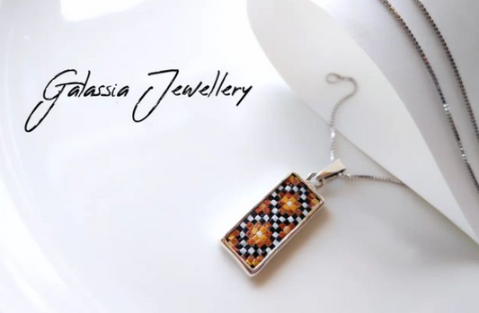 Tiles Mosaic Necklace- Galassia Jewelery