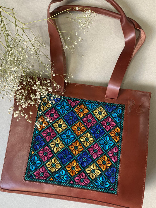 "Sitti Azhar " Leather Tote-Bag