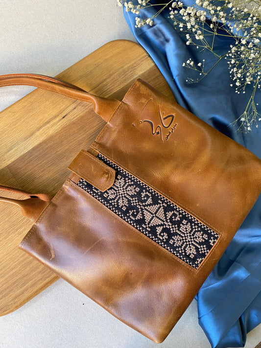 "Mama Abeer " Leather Mini Tote-Bag