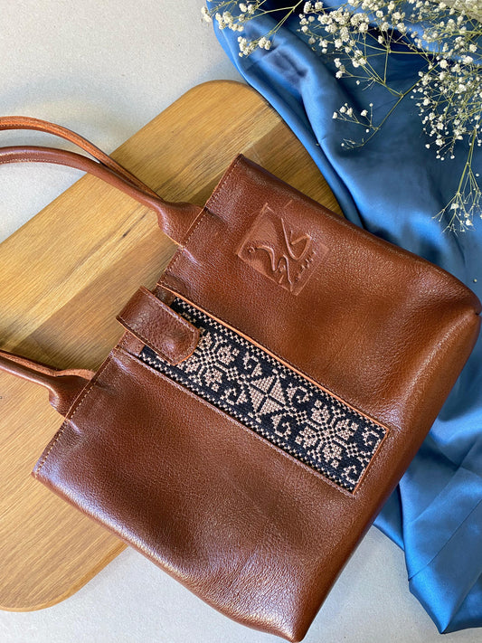 "Mama Sobhieh " Leather Mini Tote-Bag