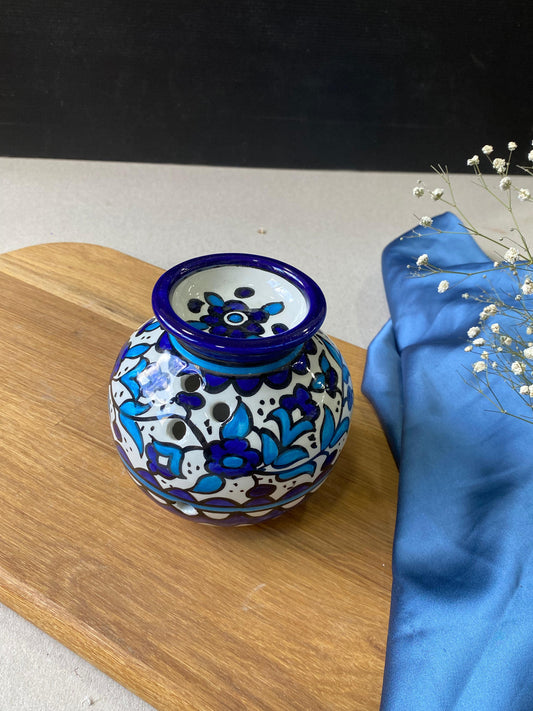 HandPainted Blue Ceramic Incense Burner