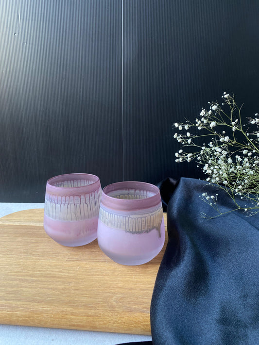 Pink Gazan Glass Cup