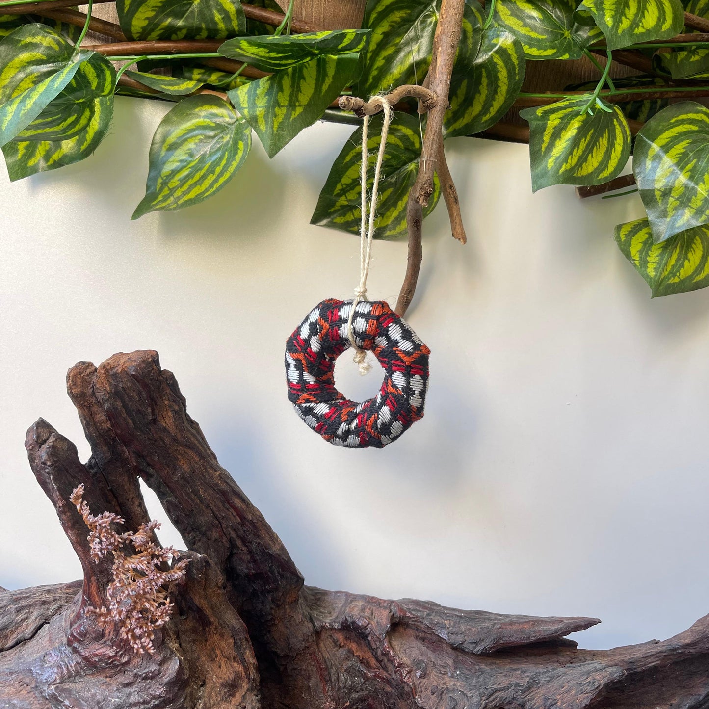 Recycled Handwoven Medium Tatreez Ring Ornament