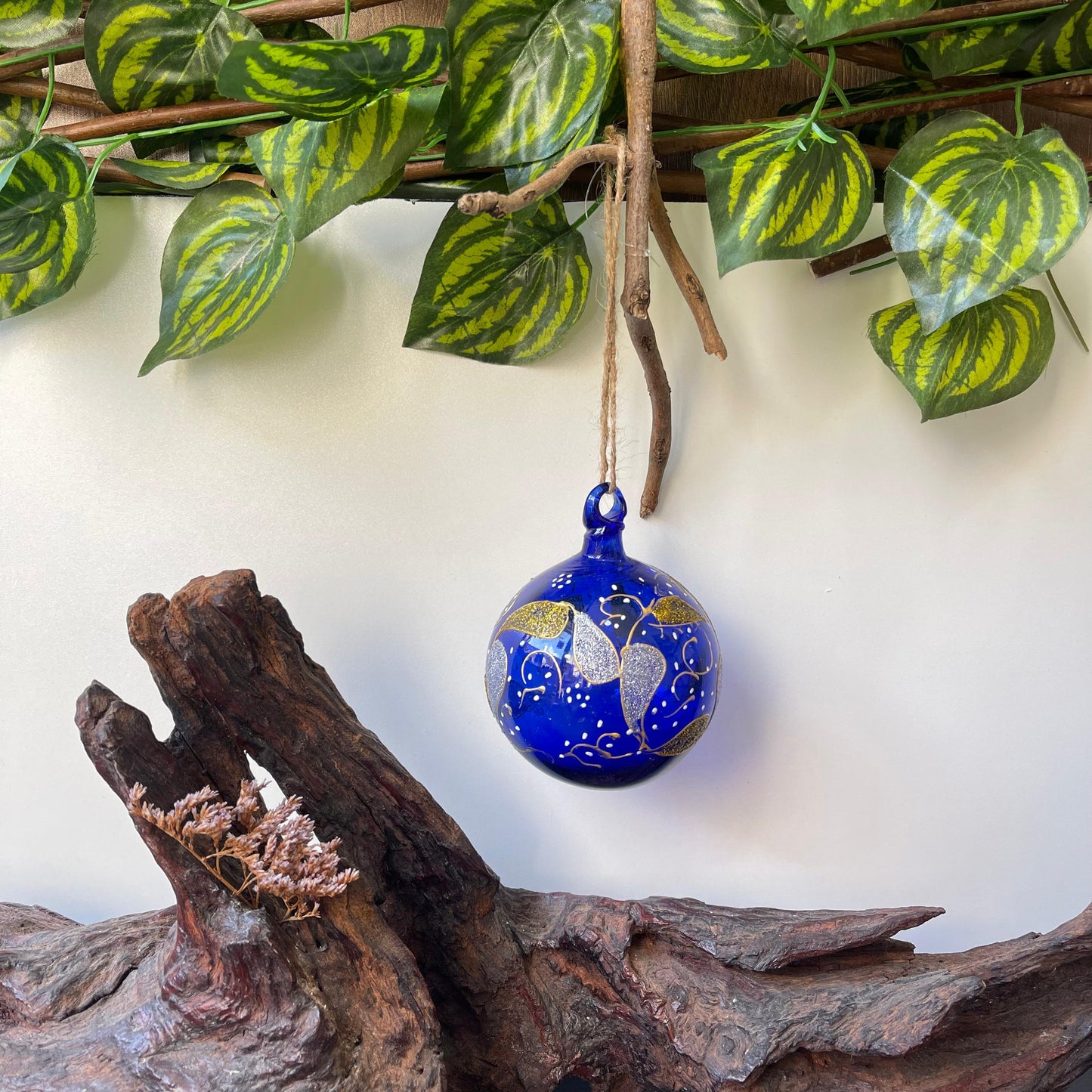 Hebron Blown Glass Decorative Medium Bauble