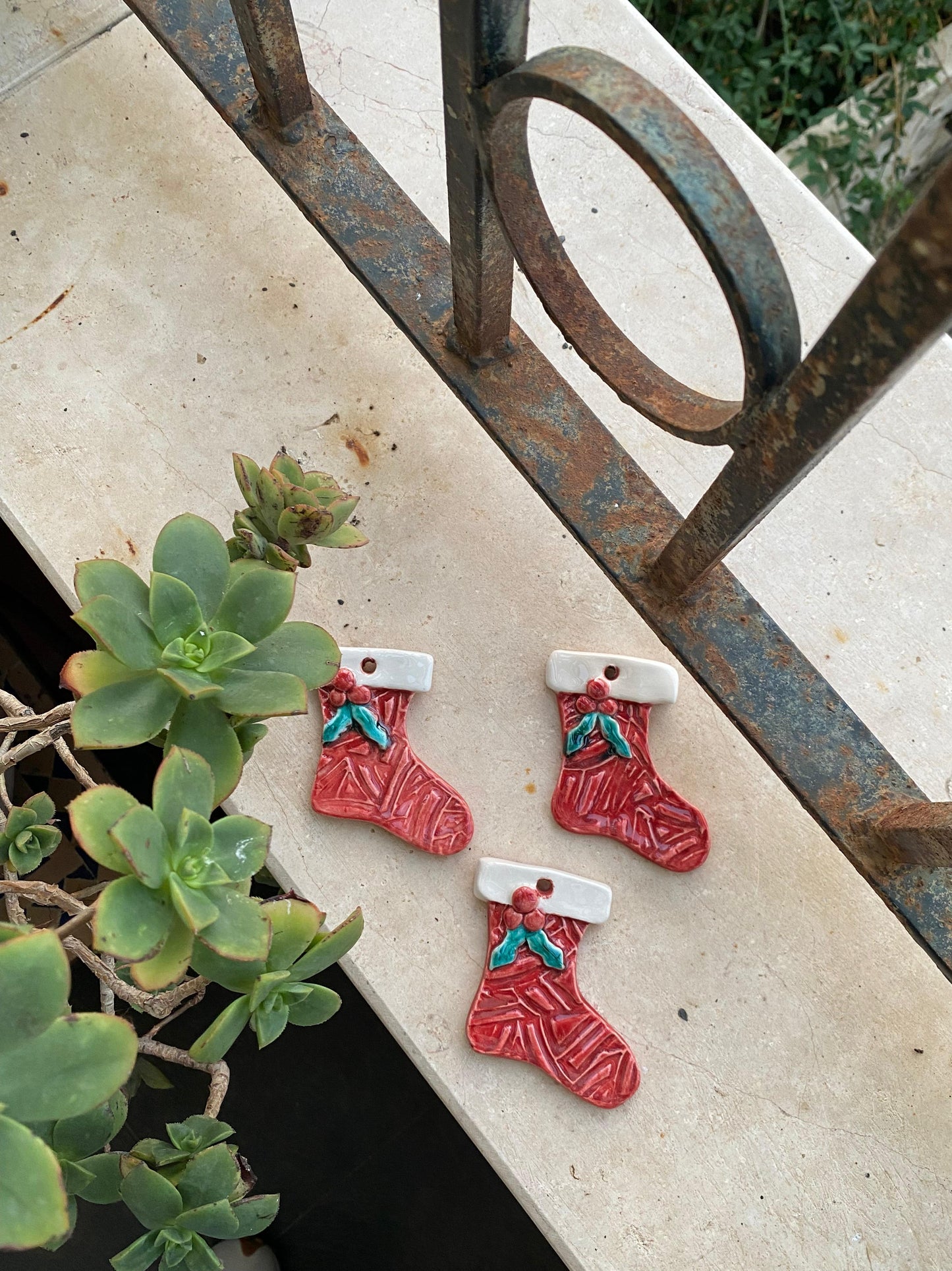 Handmade Christmas Socks Ornaments