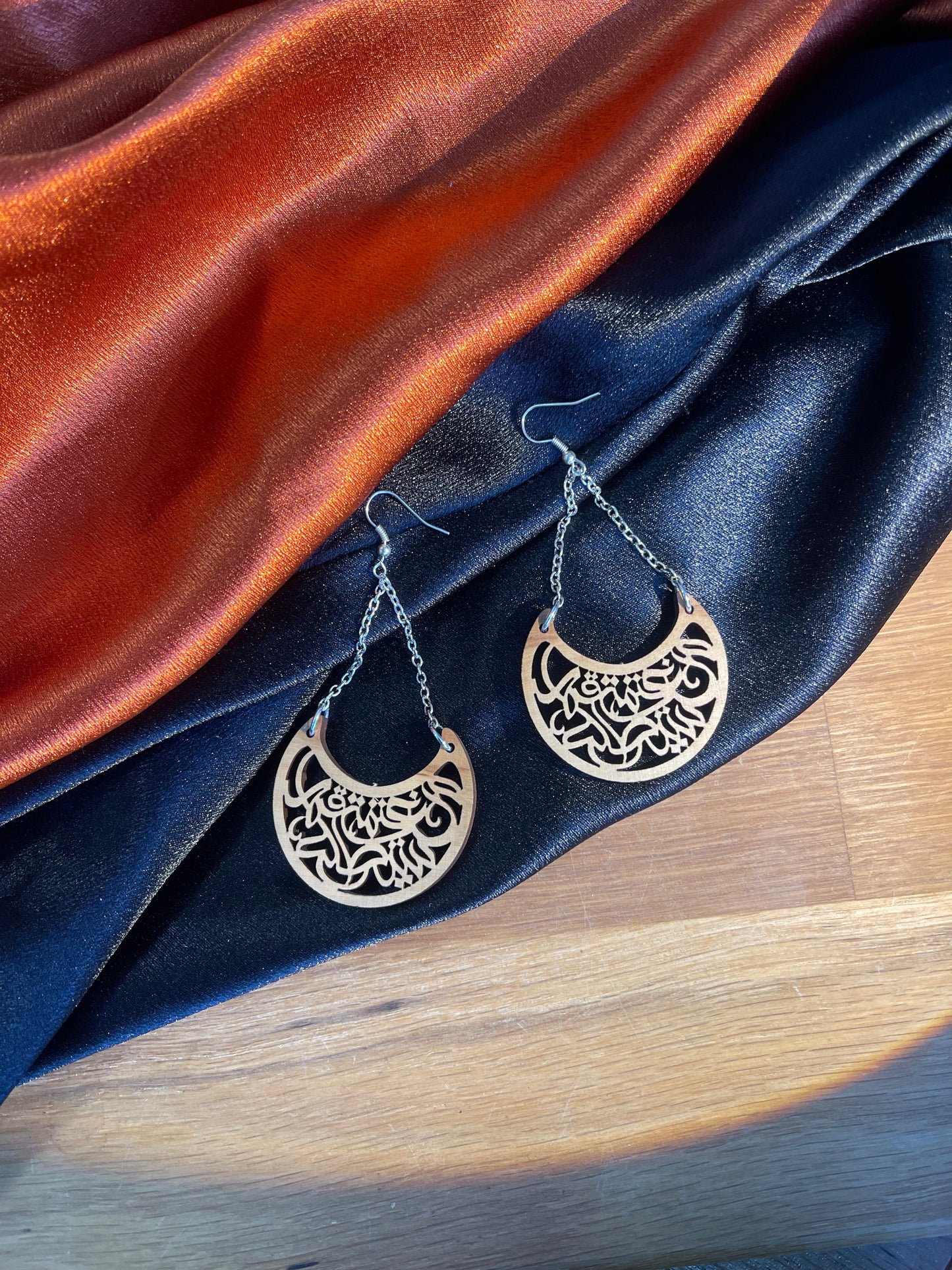 A moon will rise from my darkness Earring By Nadya Hazboun