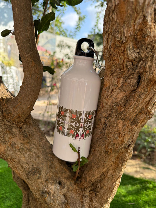 Haifa In Green Stainless Steel Water Bottle with carabiner lid