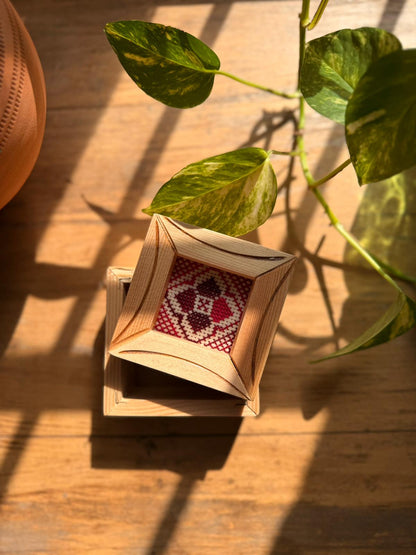 Small Wooden box with Tatreez
