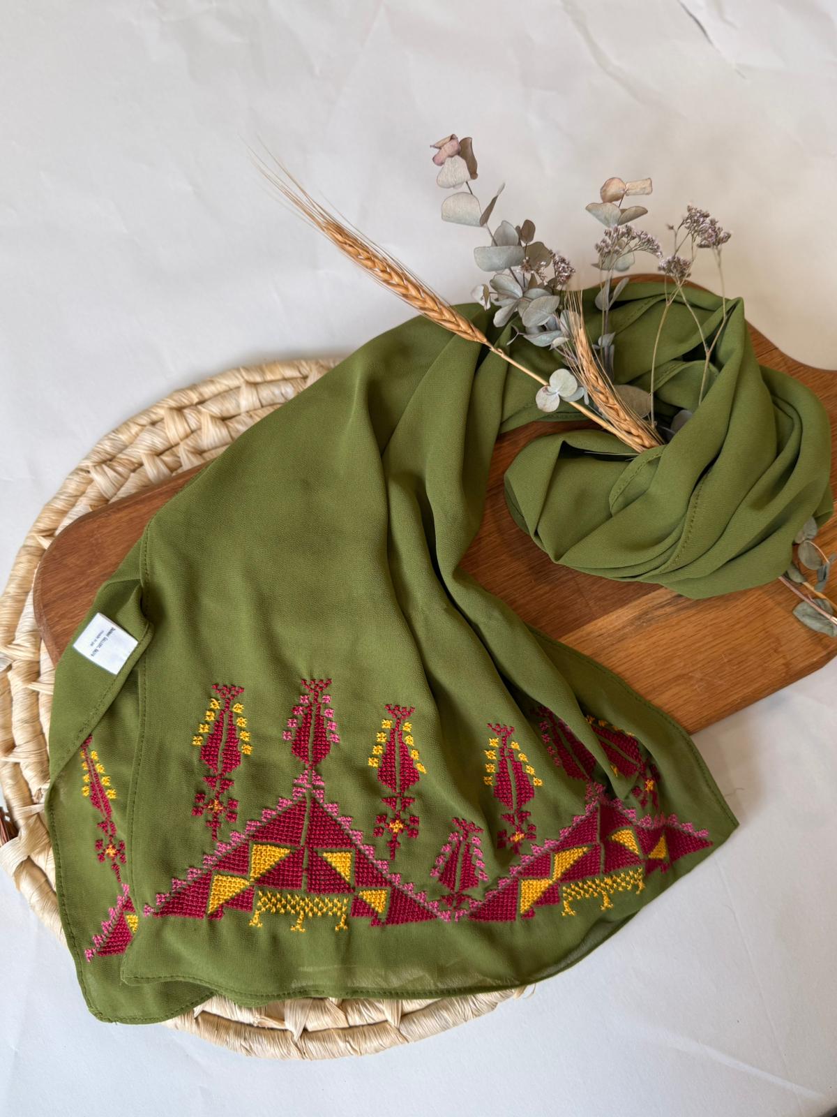 chiffon scarf with Stunning Tatreez
